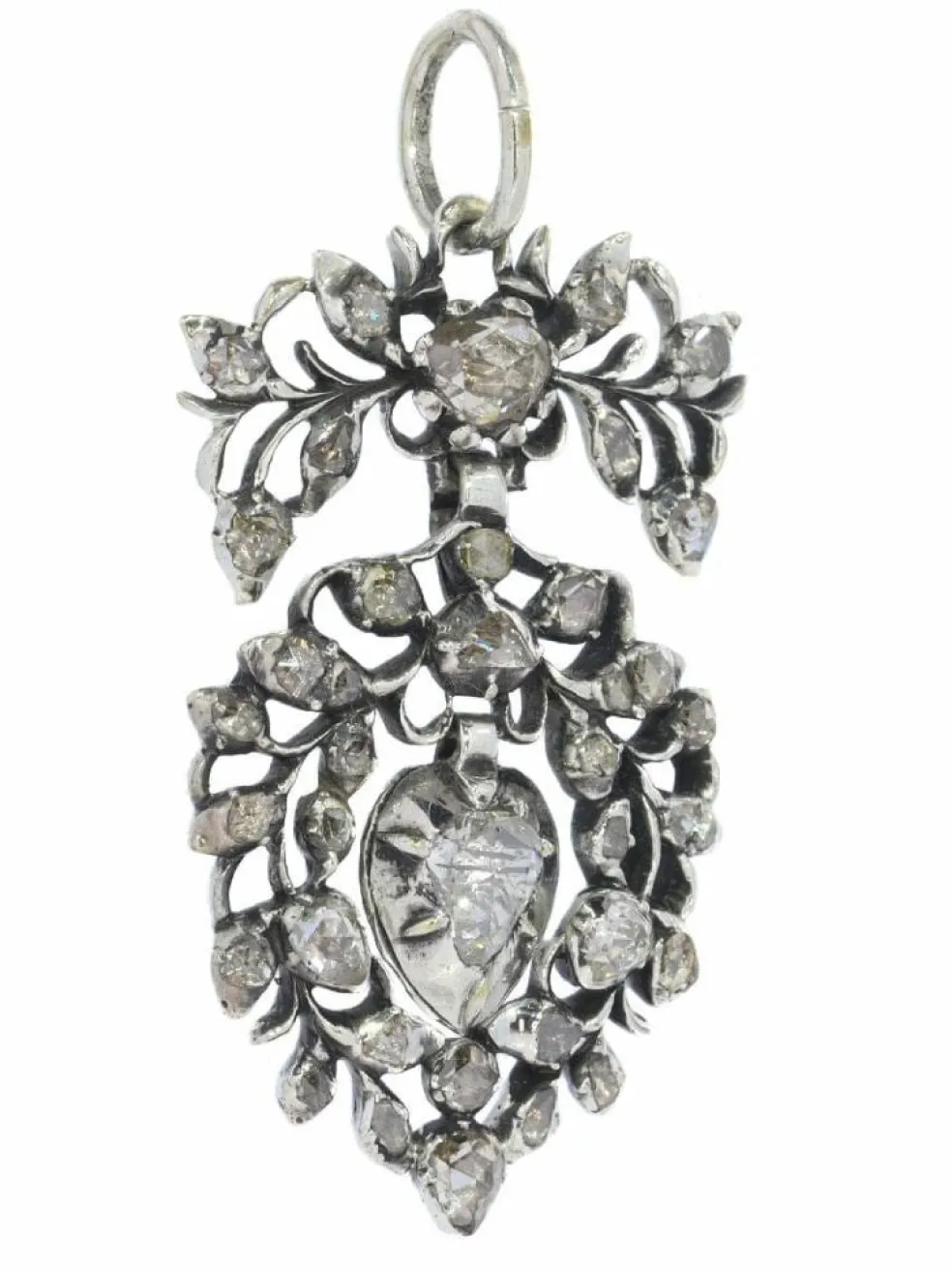 Pendentif coeur diamant