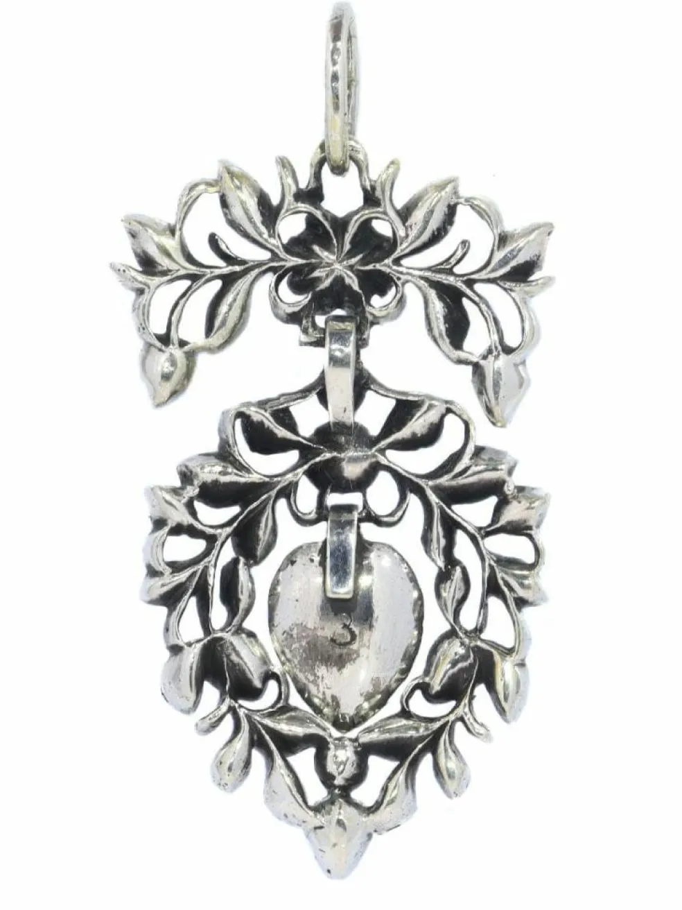 Pendentif coeur diamant