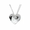 Pendentif coeur diamants