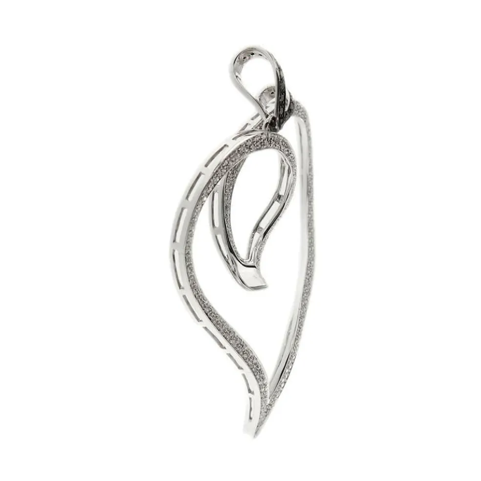 Pendentif coeur diamants