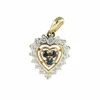 Pendentif Coeur Diamants Saphirs