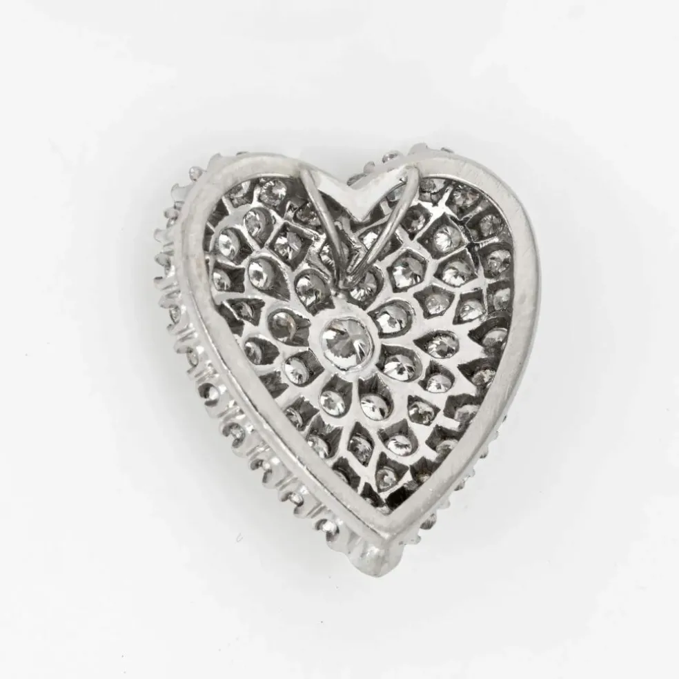 Pendentif Coeur Diamants 2ct