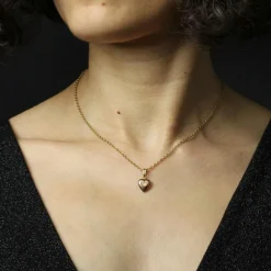 Pendentif coeur en or rose