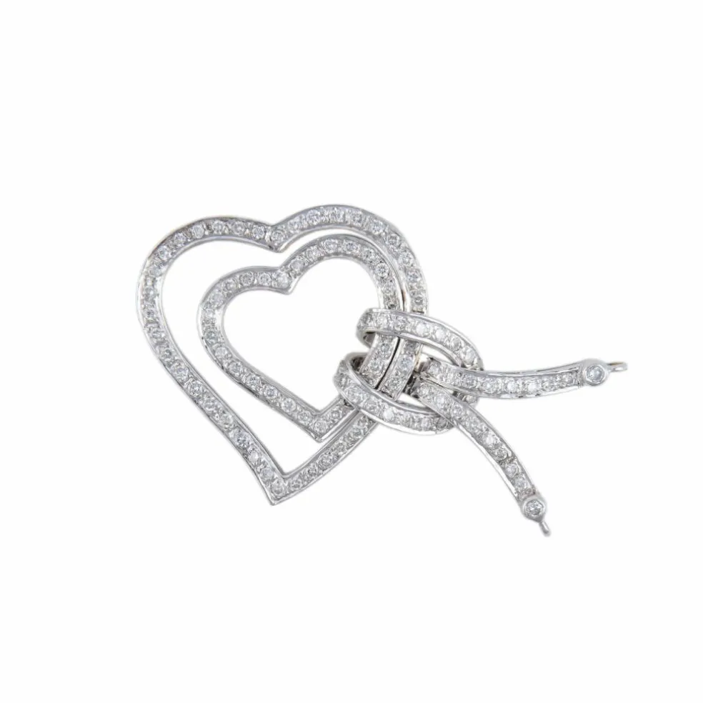 PENDENTIF "COEUR" OR & DIAMANTS