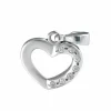 Pendentif Coeur or blanc