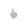 Pendentif coeur or blanc et diamants