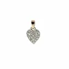 Pendentif Coeur or Blanc 18k & Diamants