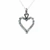Pendentif Coeur Or Blanc 18k & Diamants