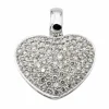 Pendentif Coeur Or blanc Diamant