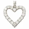 Pendentif Coeur Or blanc Diamant