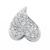 Pendentif Coeur Or blanc Diamant