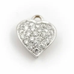Pendentif Coeur Or blanc Diamant
