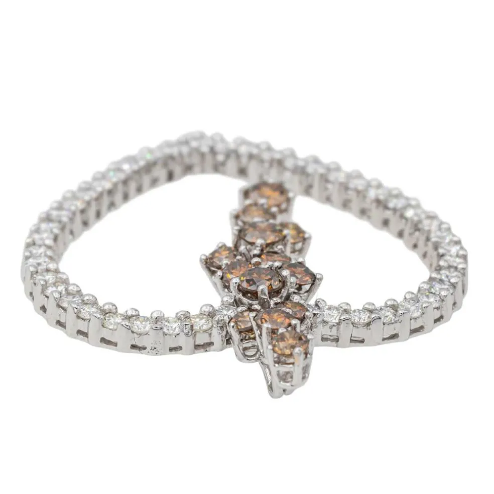 Pendentif Coeur Or blanc Diamant