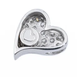 Pendentif Coeur Or blanc Diamant