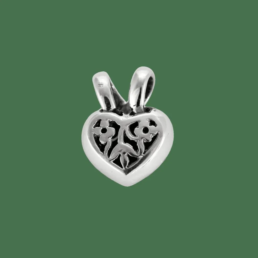 PENDENTIF COEUR OR BLANC ET DIAMANTS.