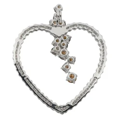 Pendentif Coeur Or blanc Diamant