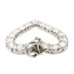Pendentif Coeur Or blanc Diamant