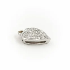 Pendentif Coeur Or blanc Diamant