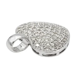 Pendentif Coeur Or blanc Diamant