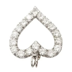 Pendentif Coeur Or blanc Diamant