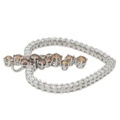 Pendentif Coeur Or blanc Diamant