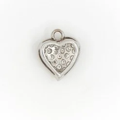 Pendentif Coeur Or blanc Diamant