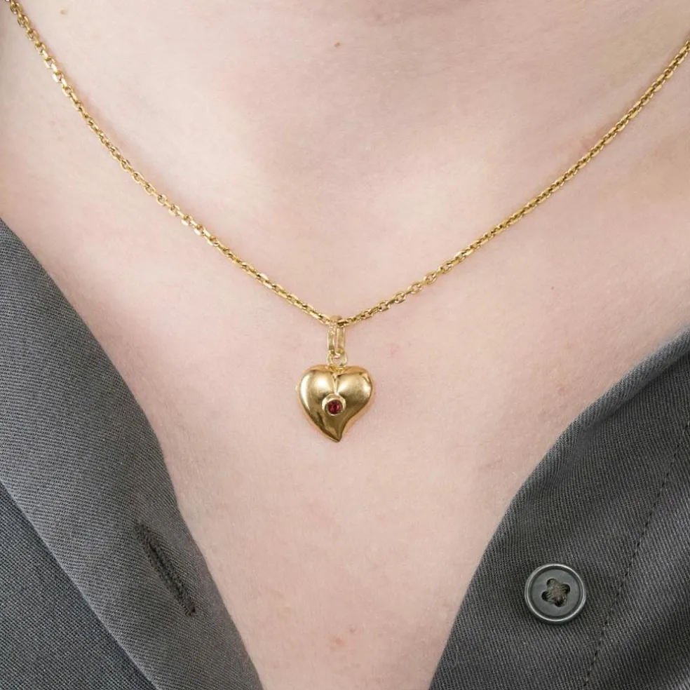 Pendentif coeur or jaune