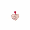 Pendentif Coeur Or Jaune 18k & Rubis