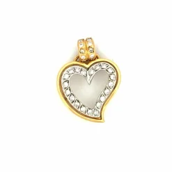 Pendentif Coeur Or Jaune 18k & Diamants