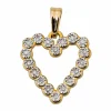 Pendentif Coeur Or jaune Diamant