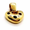 Pendentif Coeur Or jaune Diamant, Rubis, Saphir