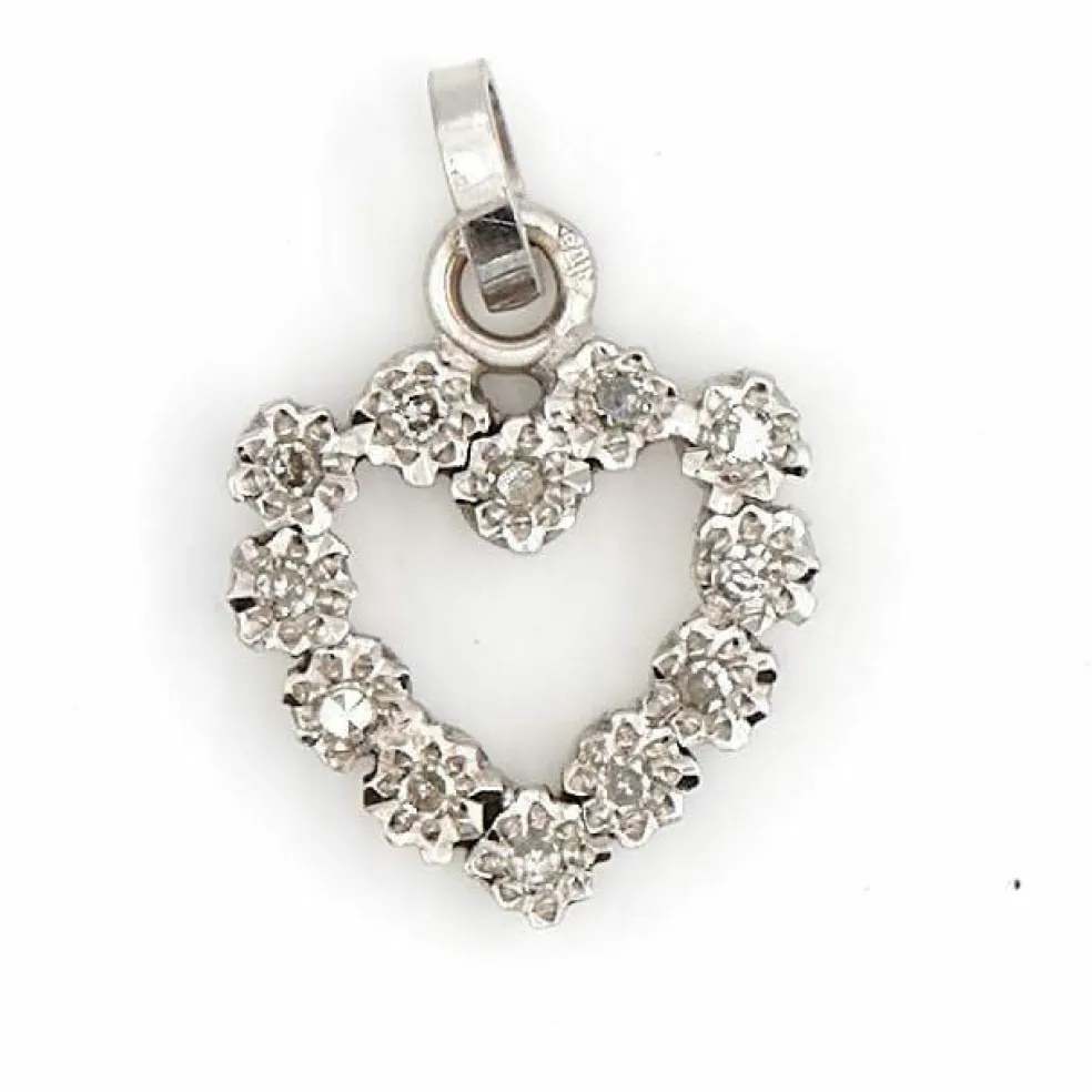 Pendentif Coeur Or jaune Diamant