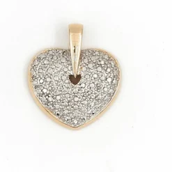 Pendentif Coeur Or jaune Diamant