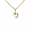 Pendentif Coeur Or Jaune 18k Perle & Diamant