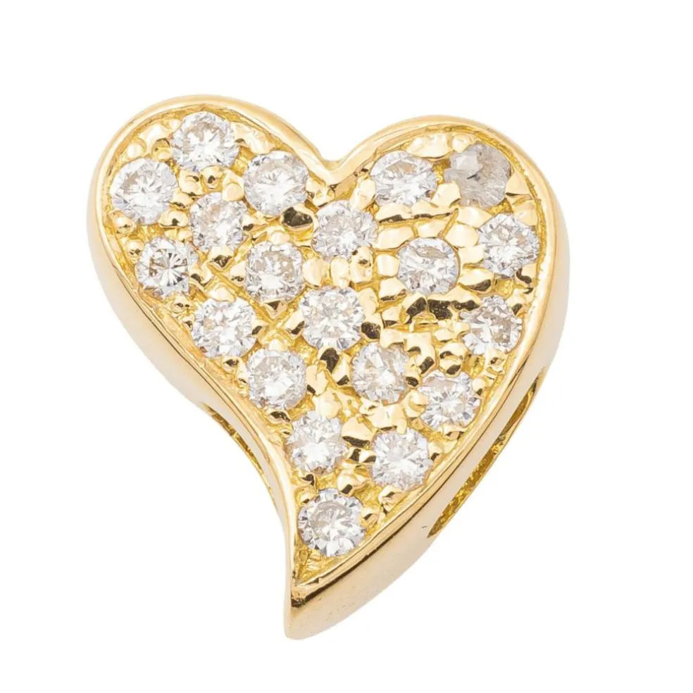 Pendentif Coeur Or jaune Diamant