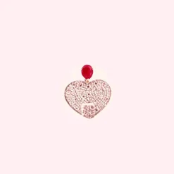 Pendentif Coeur Or Jaune 18k & Rubis