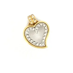 Pendentif Coeur Or Jaune 18k & Diamants