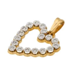 Pendentif Coeur Or jaune Diamant