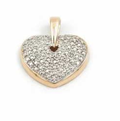 Pendentif Coeur Or jaune Diamant
