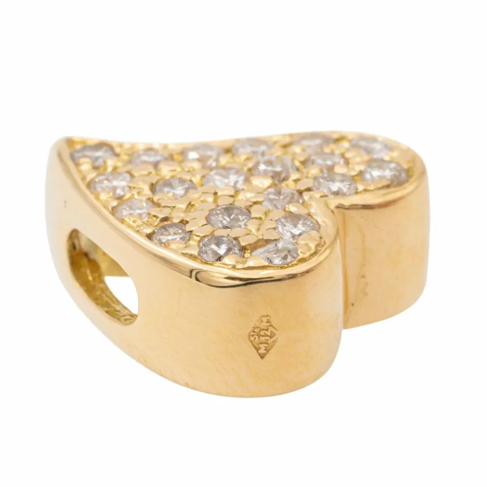 Pendentif Coeur Or jaune Diamant
