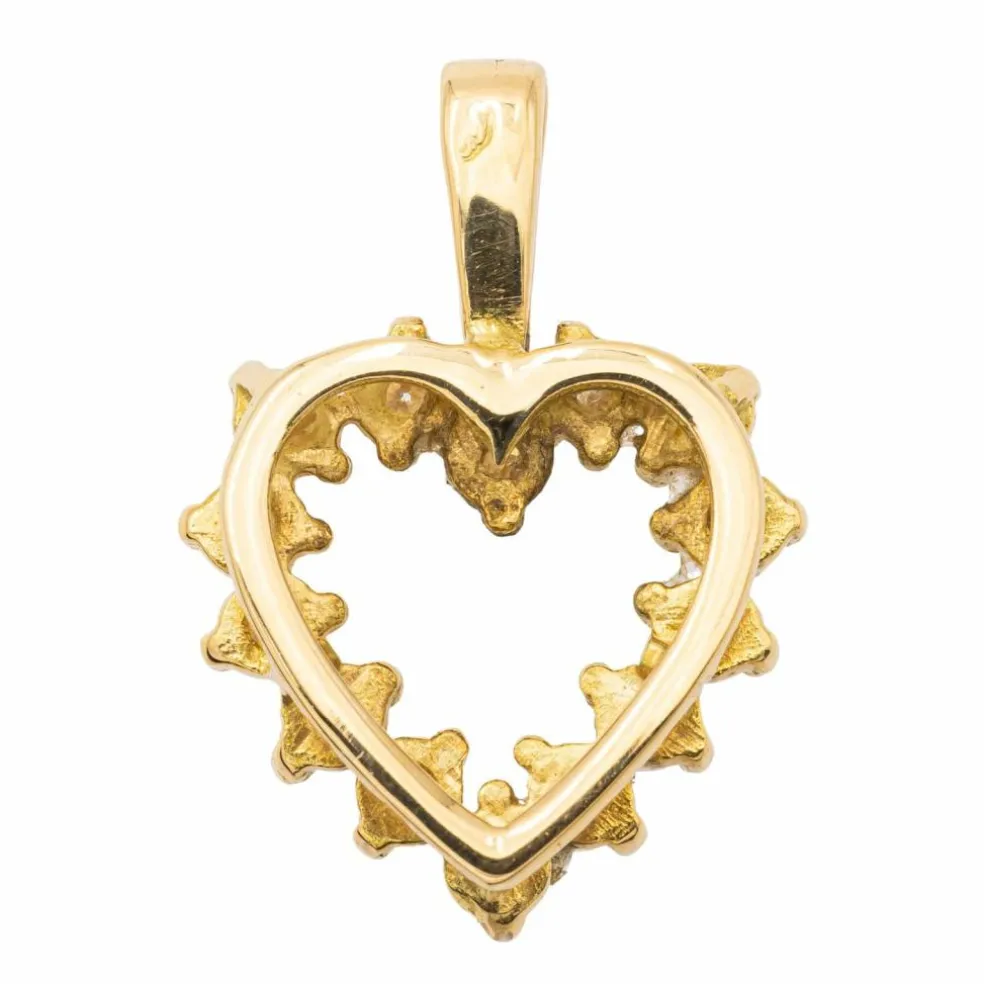 Pendentif Coeur Or jaune Diamant