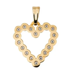 Pendentif Coeur Or jaune Diamant