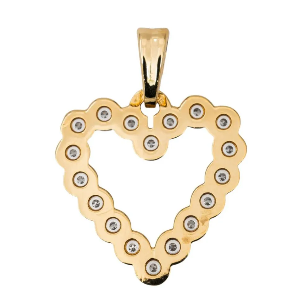 Pendentif Coeur Or jaune Diamant