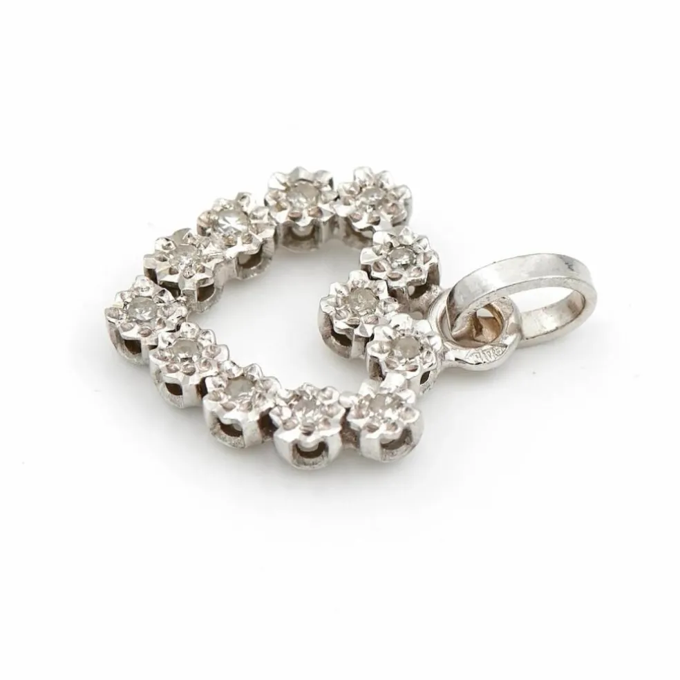 Pendentif Coeur Or jaune Diamant