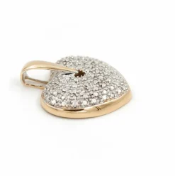 Pendentif Coeur Or jaune Diamant