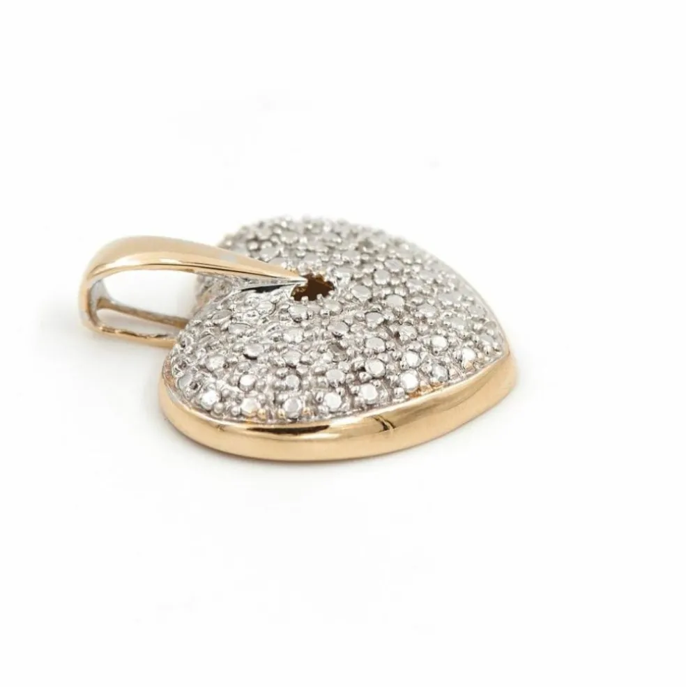 Pendentif Coeur Or jaune Diamant
