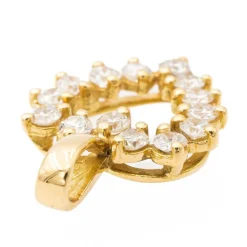 Pendentif Coeur Or jaune Diamant