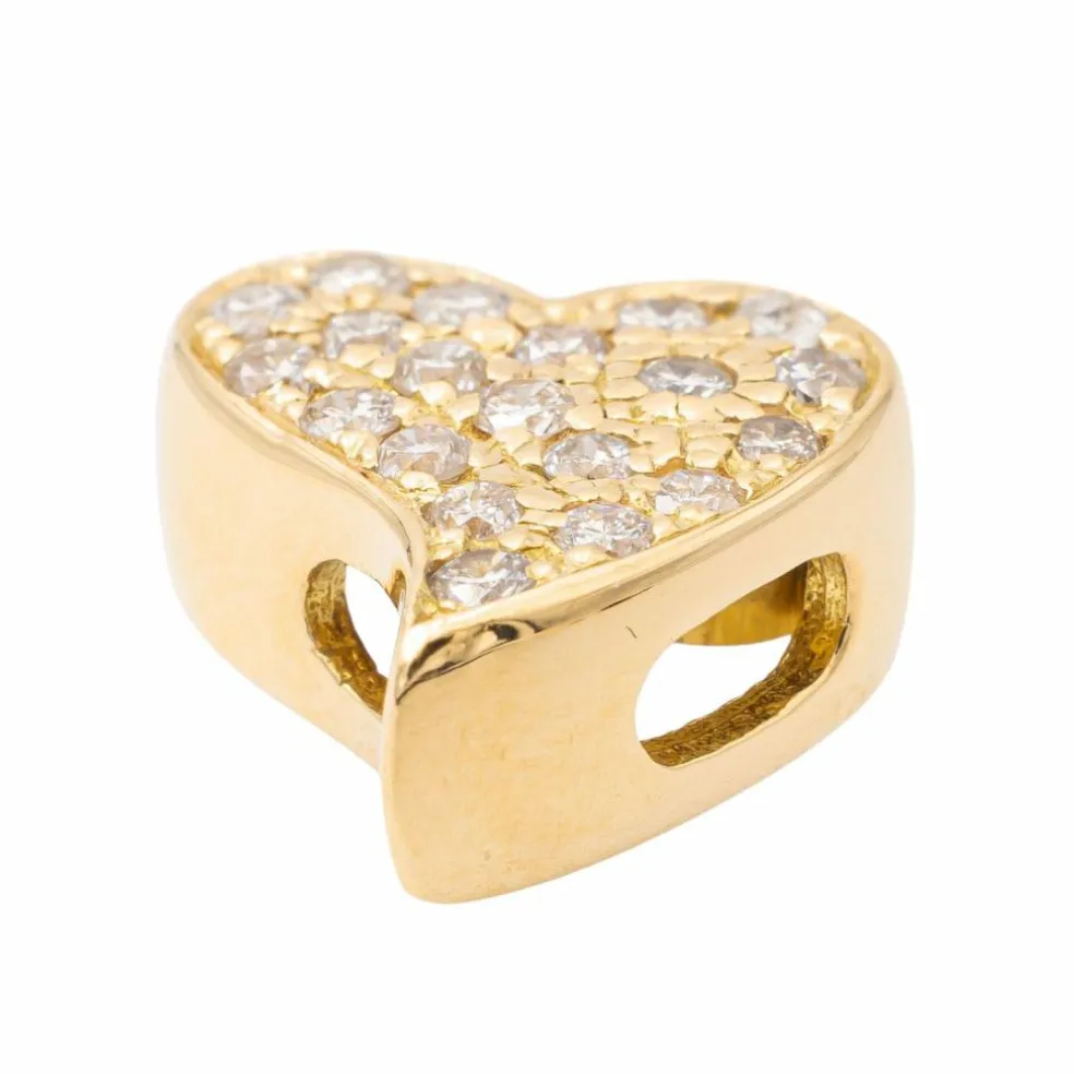 Pendentif Coeur Or jaune Diamant