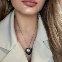 Pendentif Coeur Or Jaune 18k & Diamants