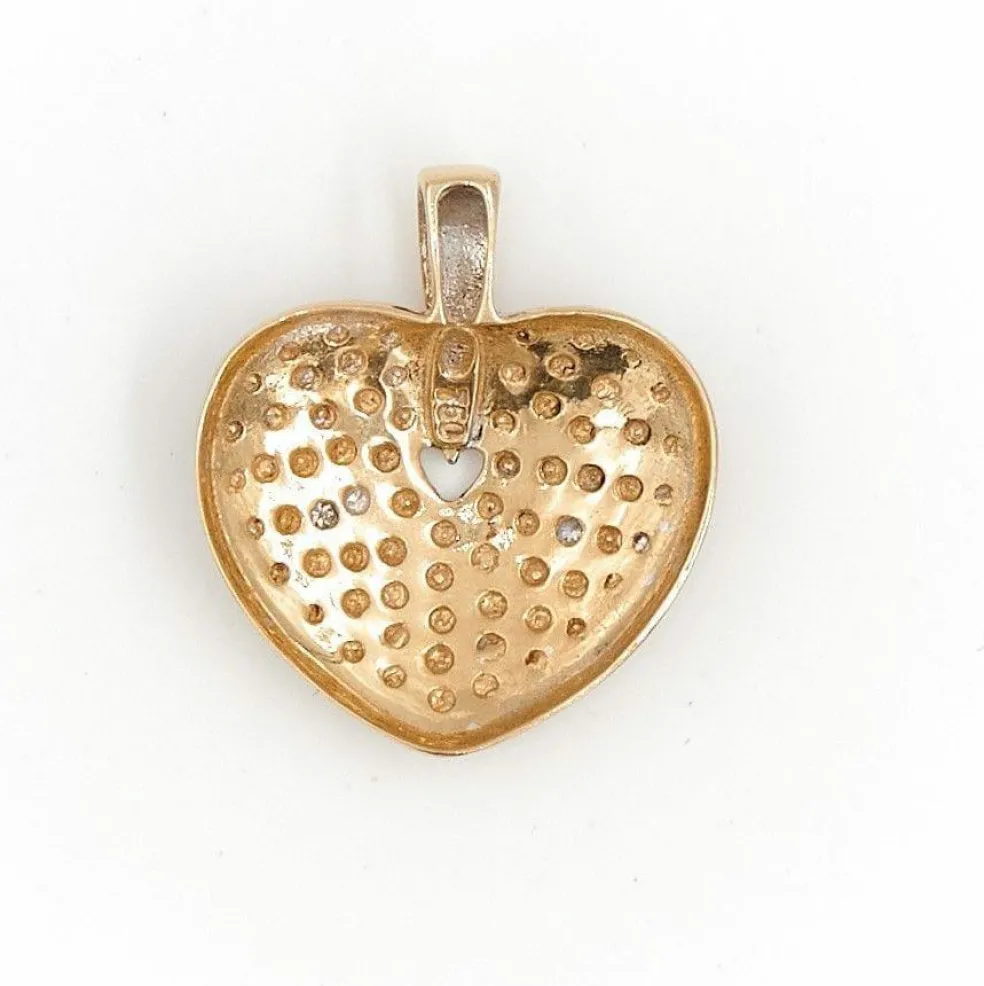 Pendentif Coeur Or jaune Diamant